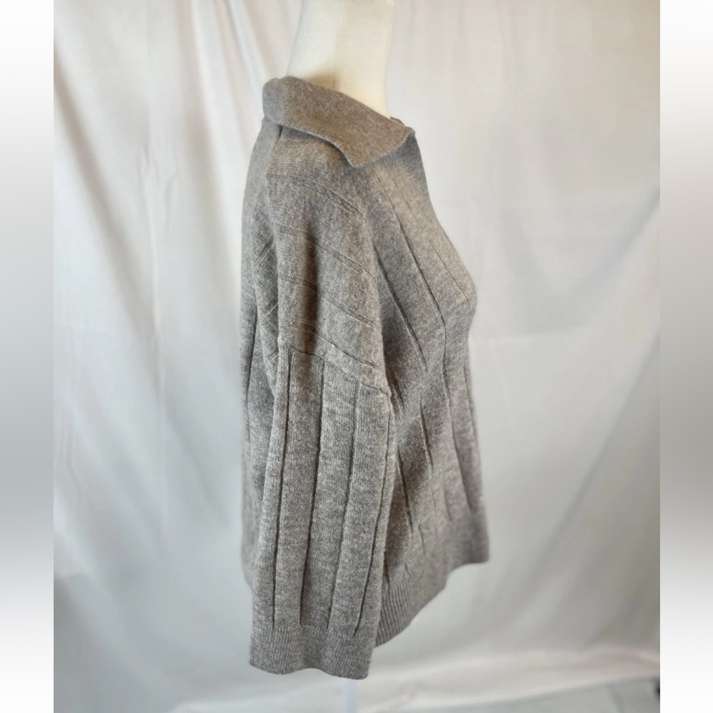 H&M Fine Knit Sweater Polo Shirt Top 3/4 Sleeve Woman’s Size‎ XS Classic RELAXED - Picture 16 of 16
